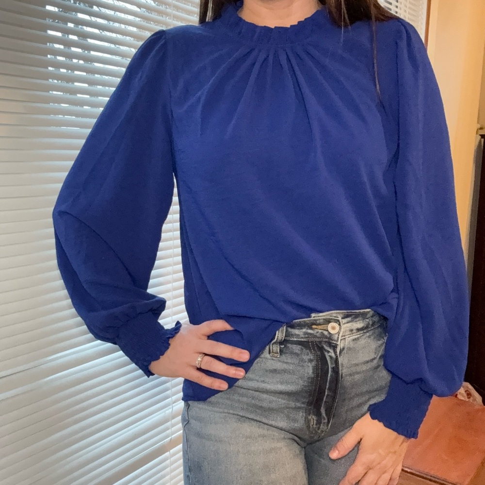 Elegant Blue Women's Top